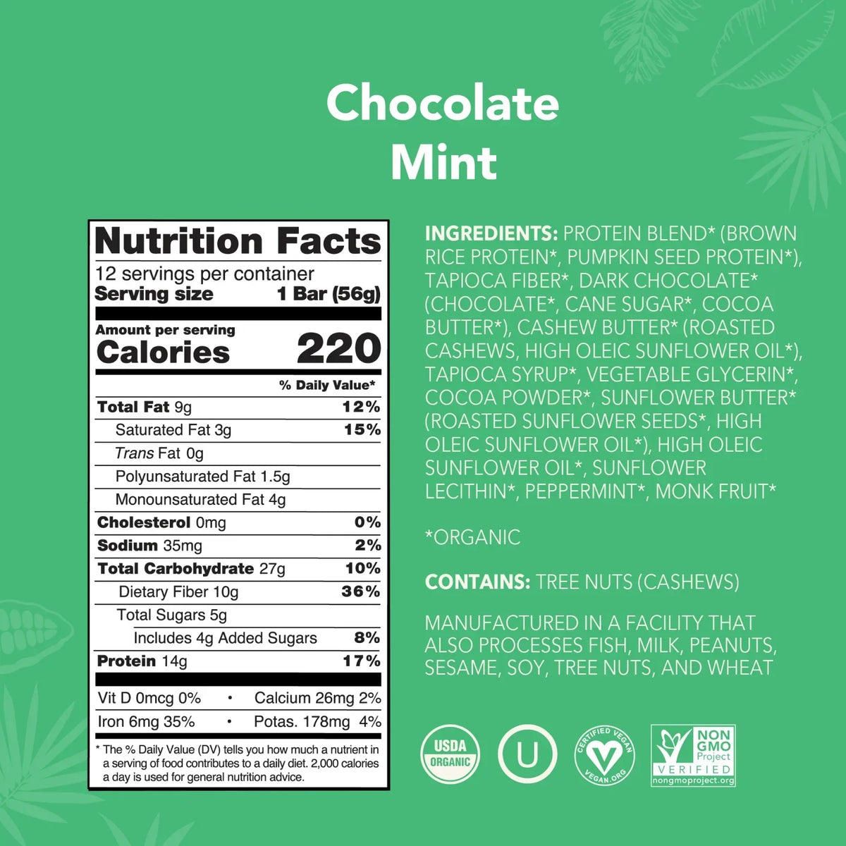 Chocolate Mint - Protein Bars - Clean Energy, Deliciously Made V0