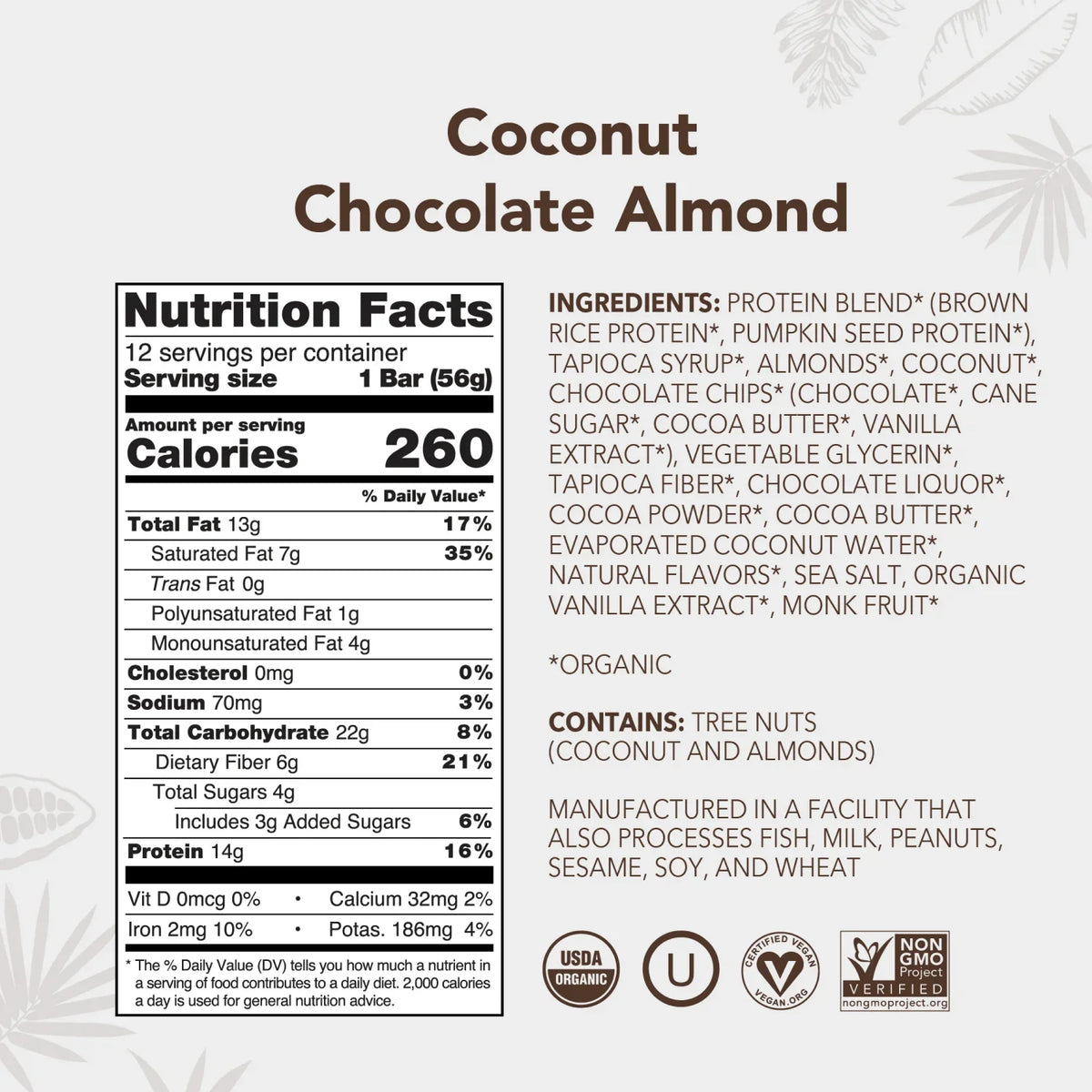 Coconut Chocolate Almond - Protein Bars - Feel-Good Fuel for Any Routine H9