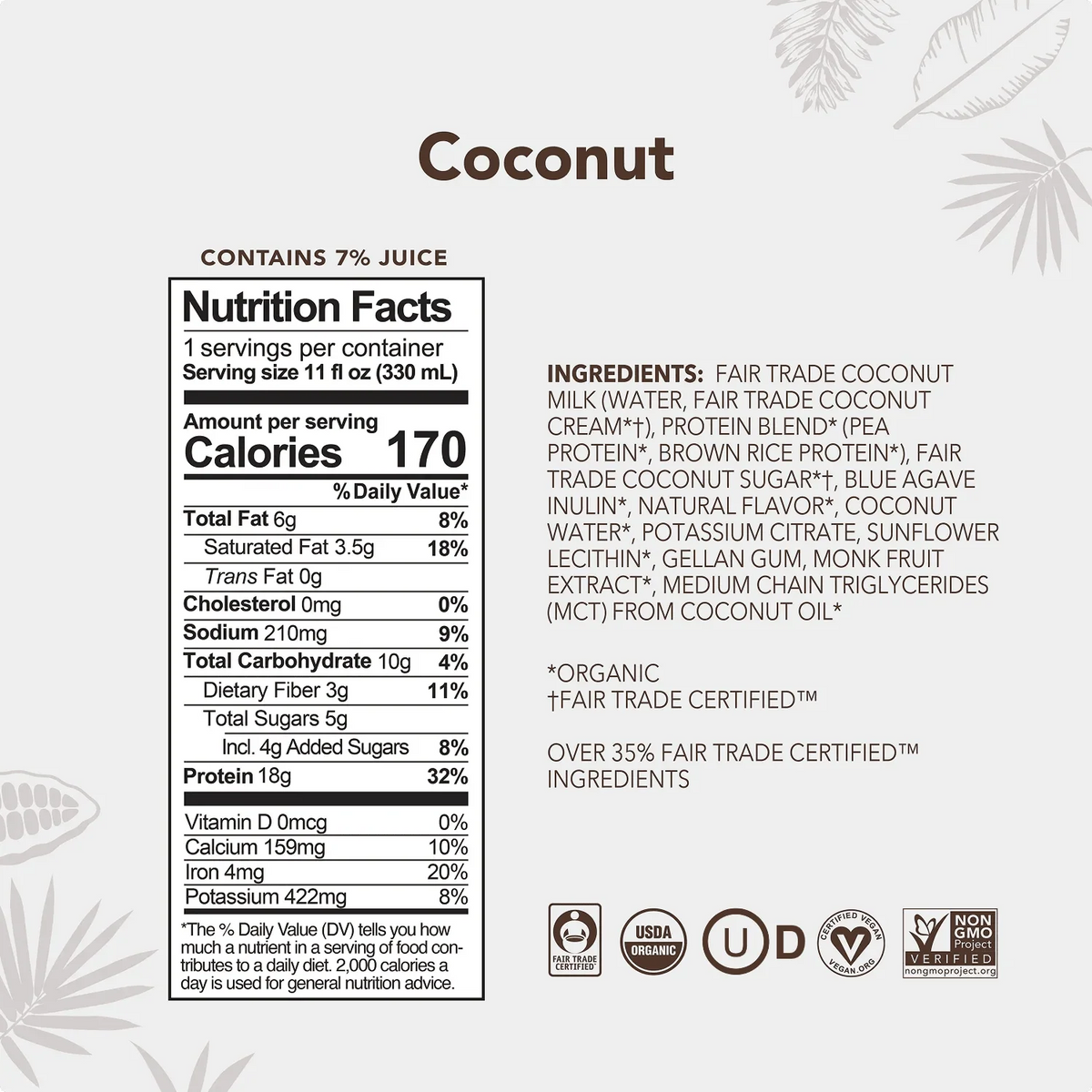 Coconut Protein Drinks - 4-Pack - Clean Energy, Deliciously Made B3