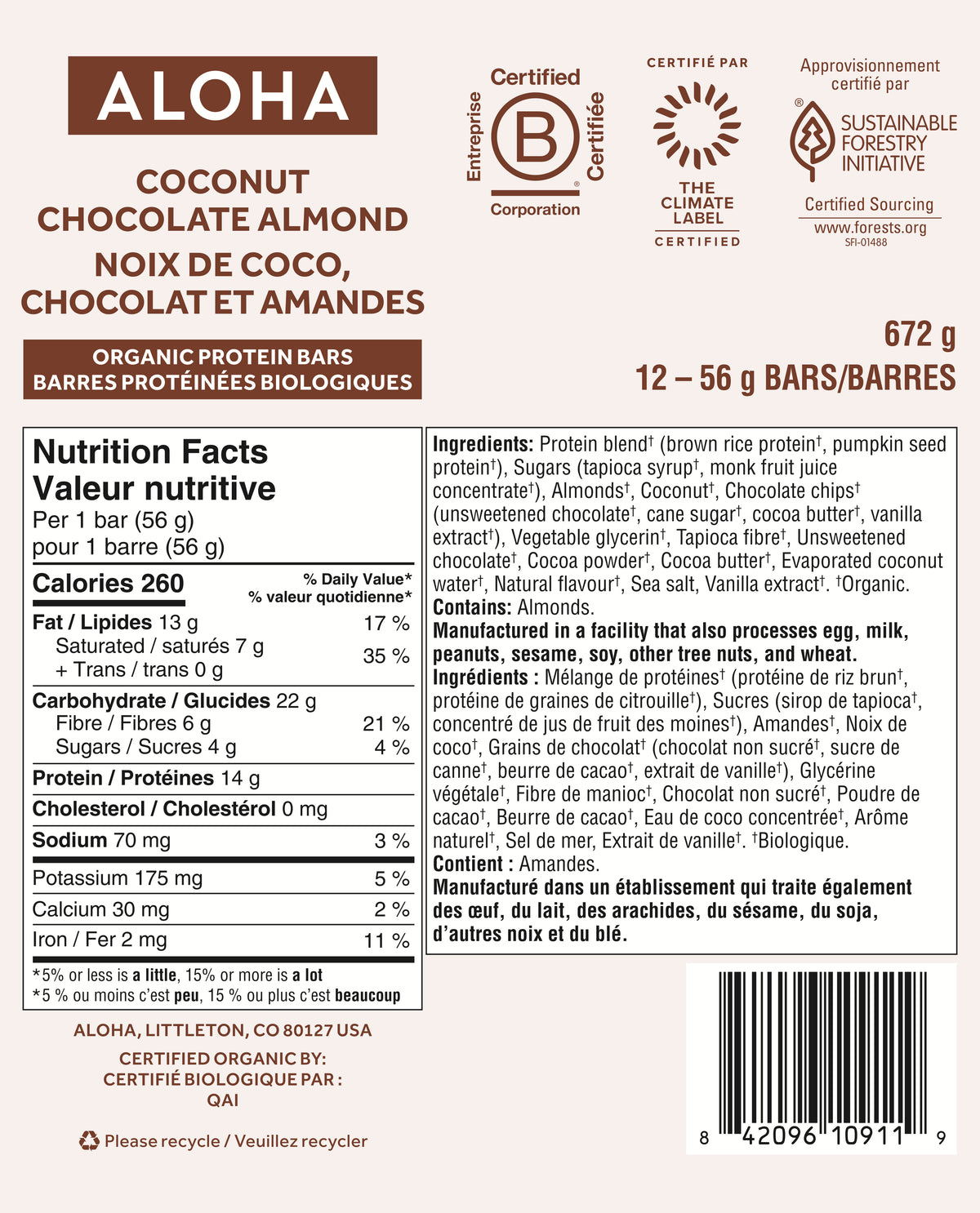 Coconut Chocolate Almond - Protein Bars (CAD) - Feel-Good Fuel for Any Routine I7