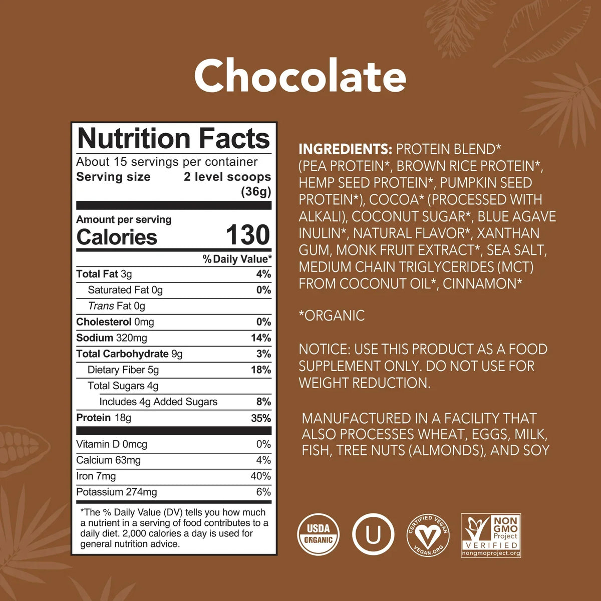 Chocolate - Protein Powder - Plant-Based Fuel for Busy Days C7