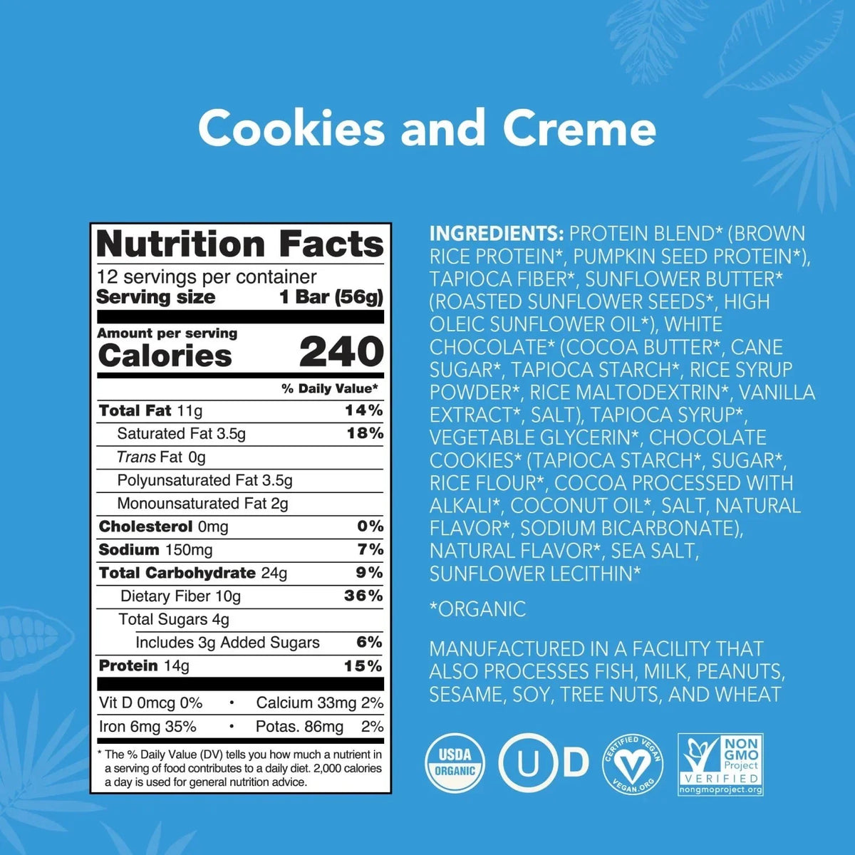 Cookies and Creme - Protein Bars - Everyday Nutrition Made Delicious A0