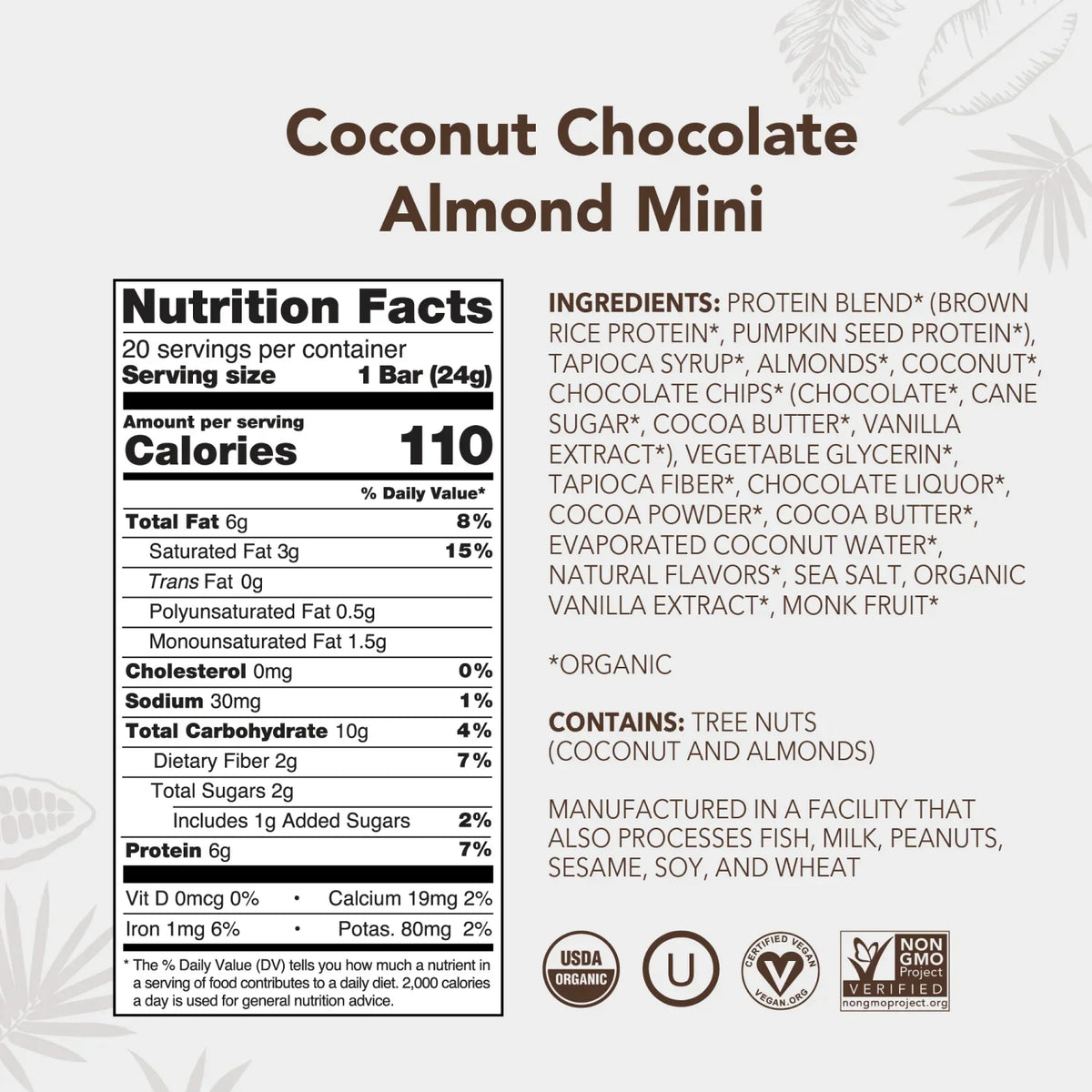 Coconut Chocolate Almond - Mini Bars - Feel-Good Fuel for Any Routine E0