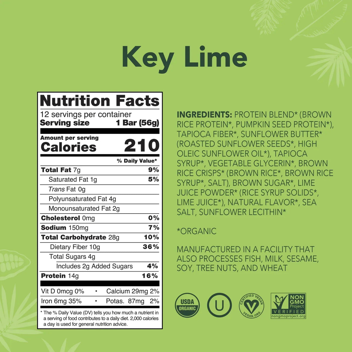 Key Lime - Protein Bars - Plant-Based Fuel for Busy Days S8