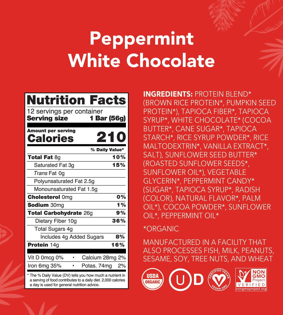 Peppermint White Chocolate - Protein Bars - A Better Snack for Every Day Z9