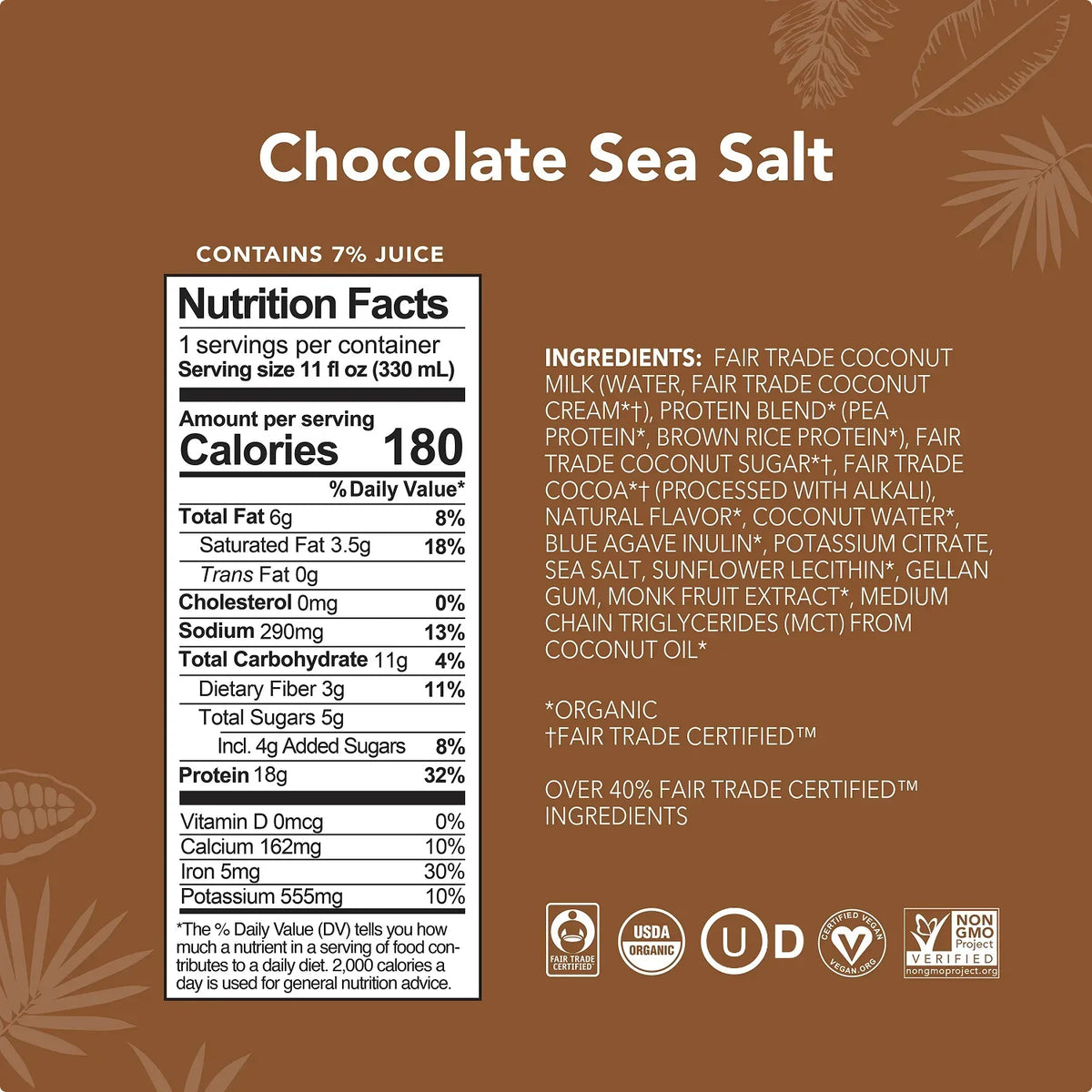 Chocolate Sea Salt - Protein Drinks - Clean Energy, Deliciously Made X6