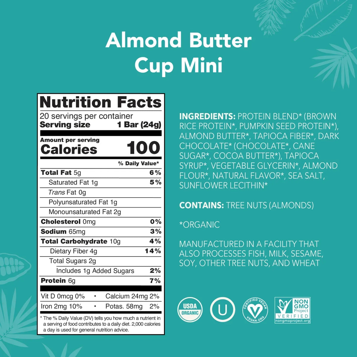 Almond Butter Cup - Mini Bars - Clean Energy, Deliciously Made Q8