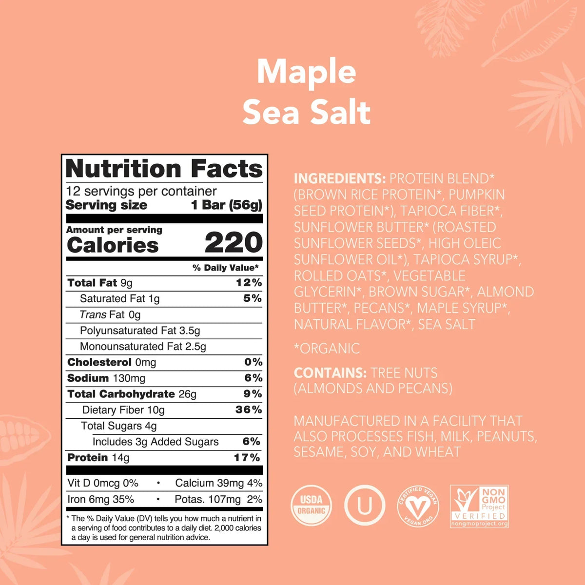 Maple Sea Salt - Protein Bars - Protein-Packed and Ready to Go X3