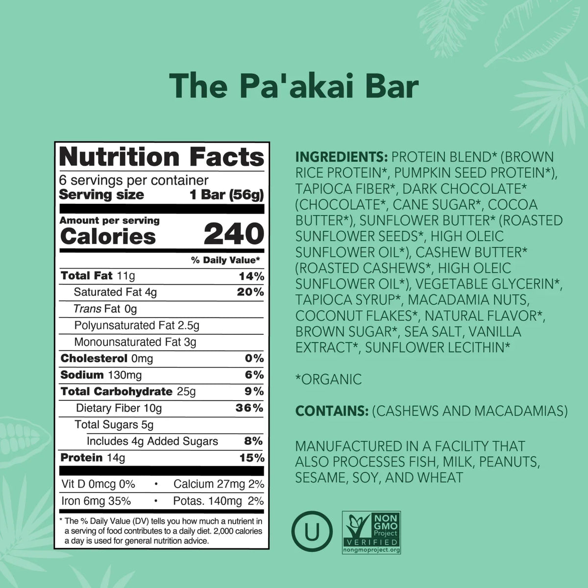 The Pa'akai Bar - Protein Bars - Feel-Good Fuel for Any Routine P7
